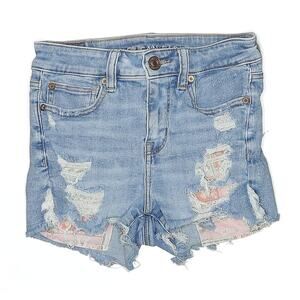 Baddie Coconut Festival AMERICAN EAGLE HI‎ RISE SHORTIE DISTRESSED CUT OFFS 2